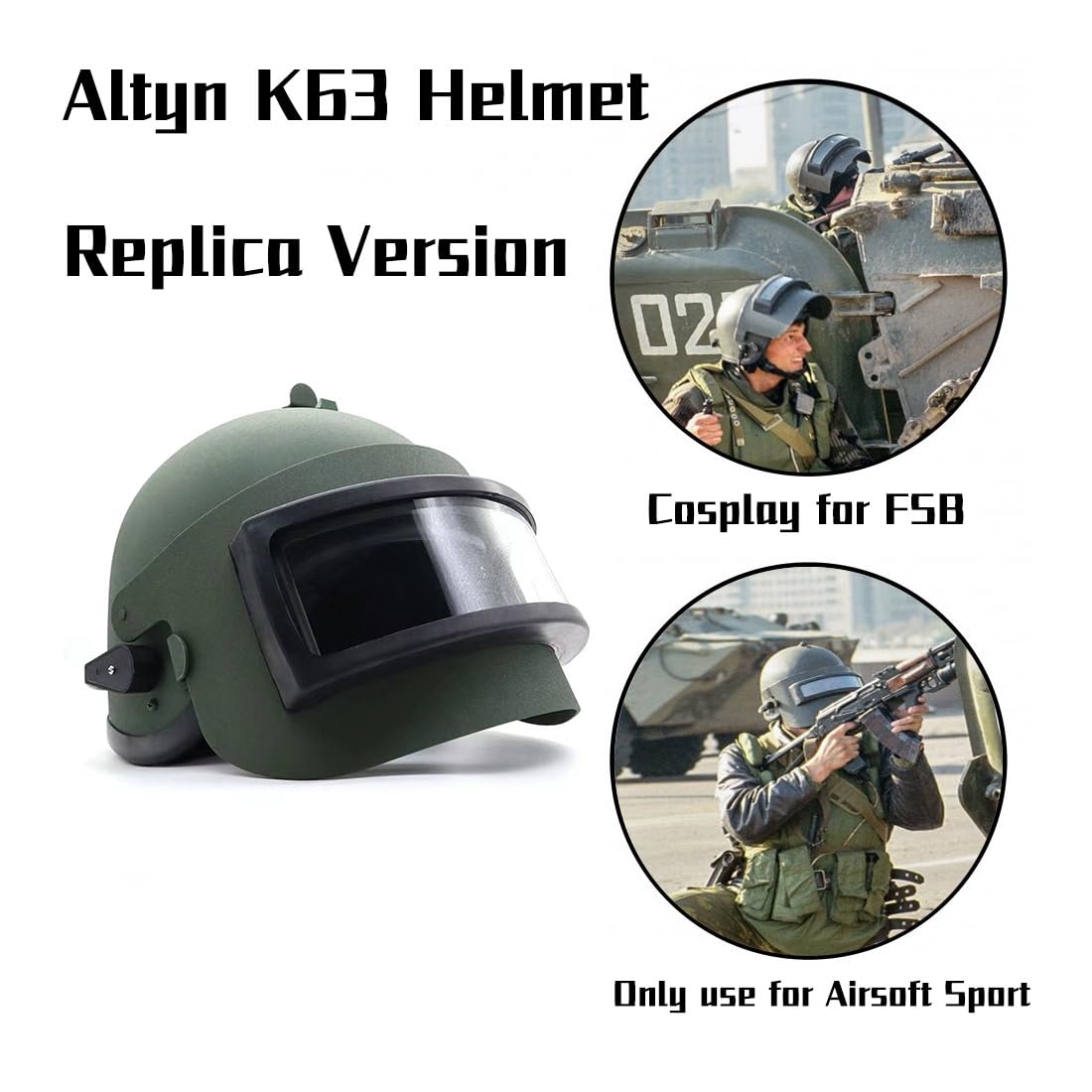Amazon.com : ROUASD K63 Russian Altyn Helmet Tactical for FSB MVD